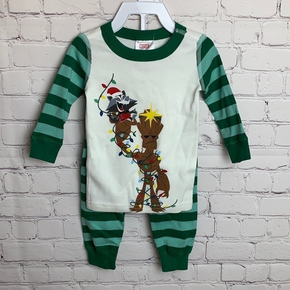 Hanna Andersson Marvel Groot Long John Pajamas - Picture 1 of 10